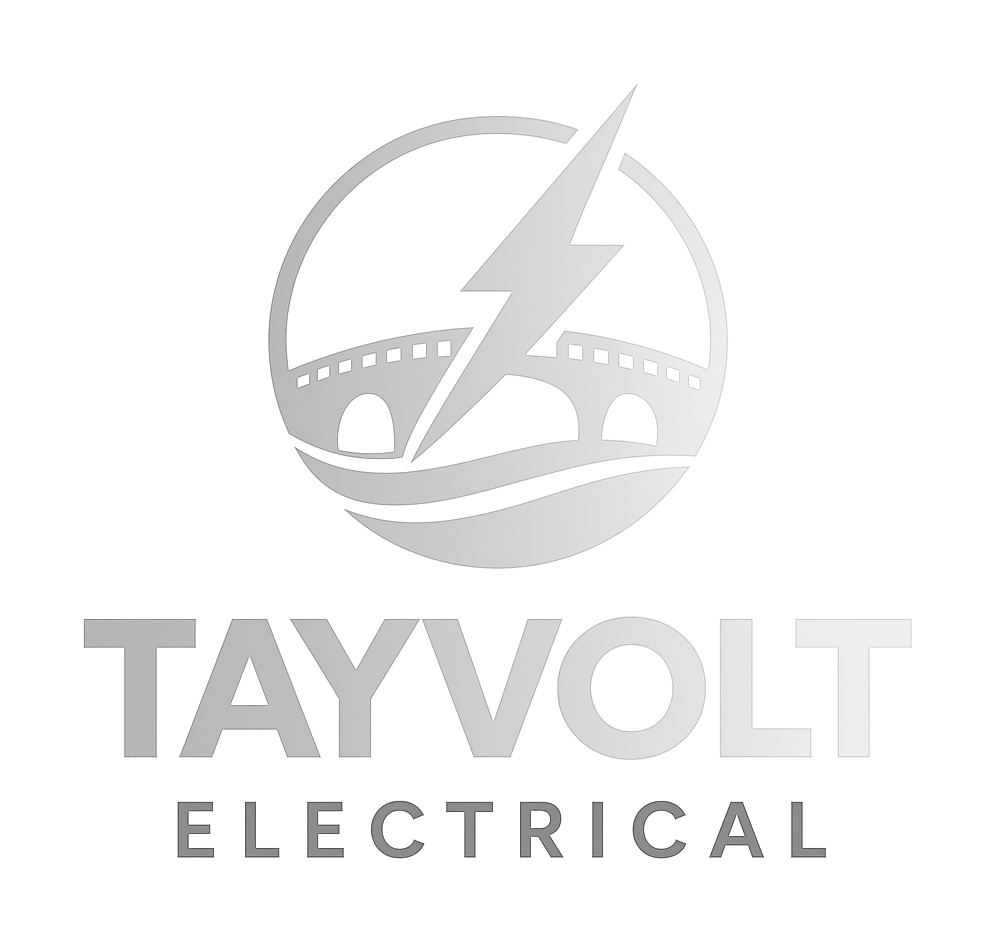 tayvolt electrical logo upscaled transparent light greyscale